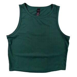 Kyodan Womens Forest Green Ribbed High Neck Tank Top XS Activewear Gorpcore